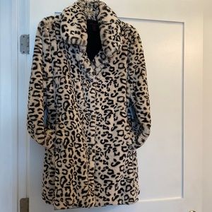 Faux Fur Leopard Coat